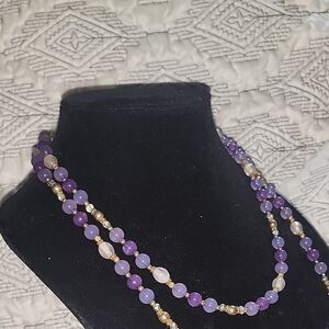 Elegant Purple Beaded Necklace
